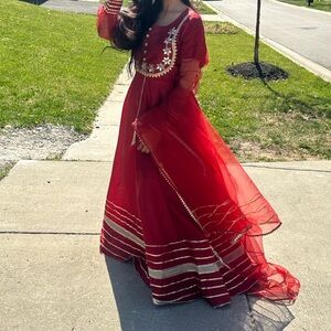 Red Maxi - Two piece set worn once